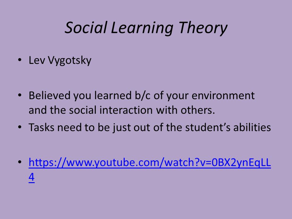 learning theories summary